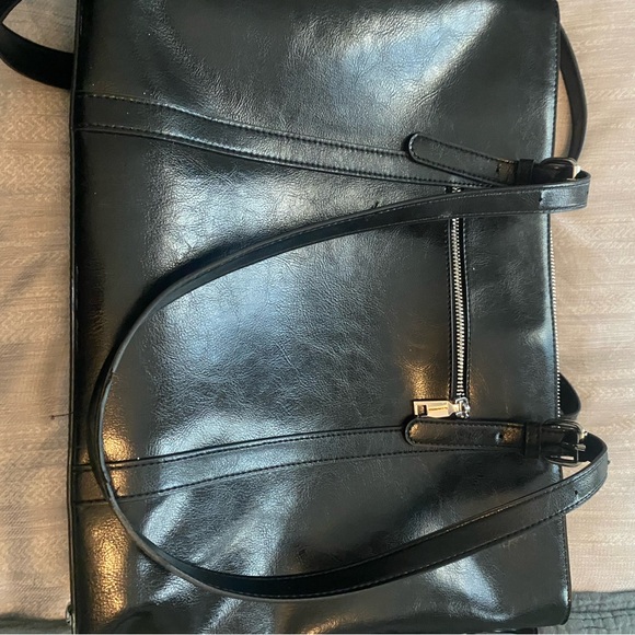 Bostanten  ladies leather computer tote bag. - Picture 2 of 8